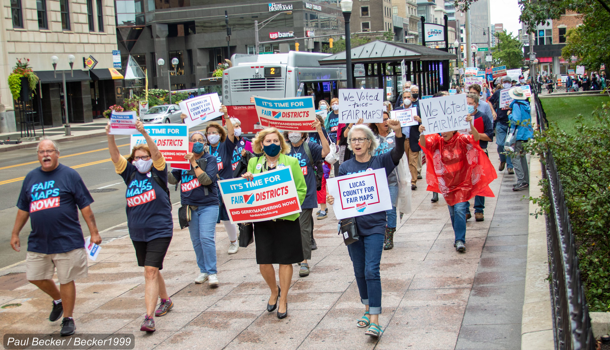 Ohioans in a "fair maps" march in September 2021.